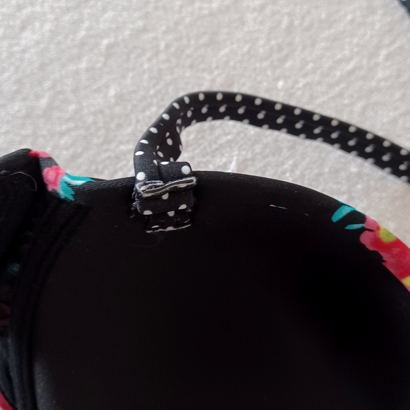 LASCANA for VENUS Midnight Bloom Bandeau Bikini Top, size D - Picture 10 of 10